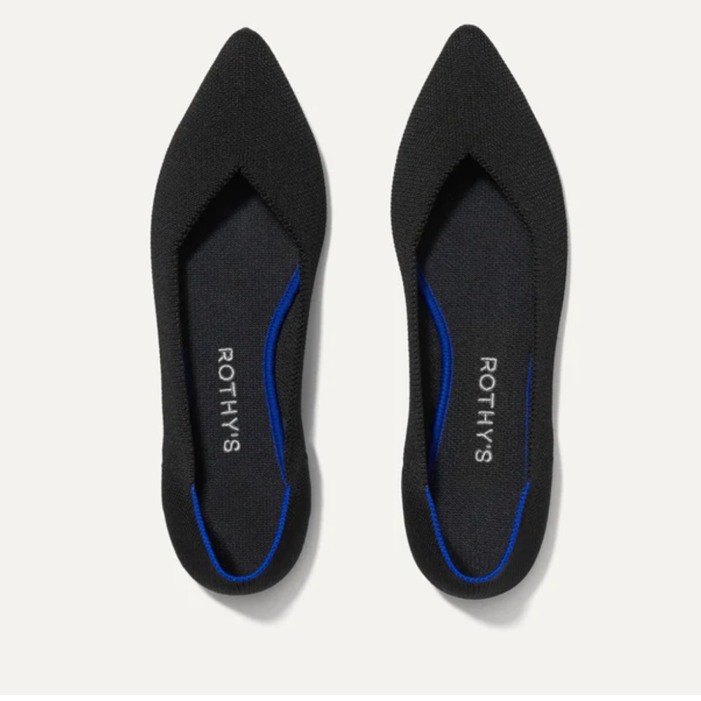 Rothy’s The Point in Black size 7.5